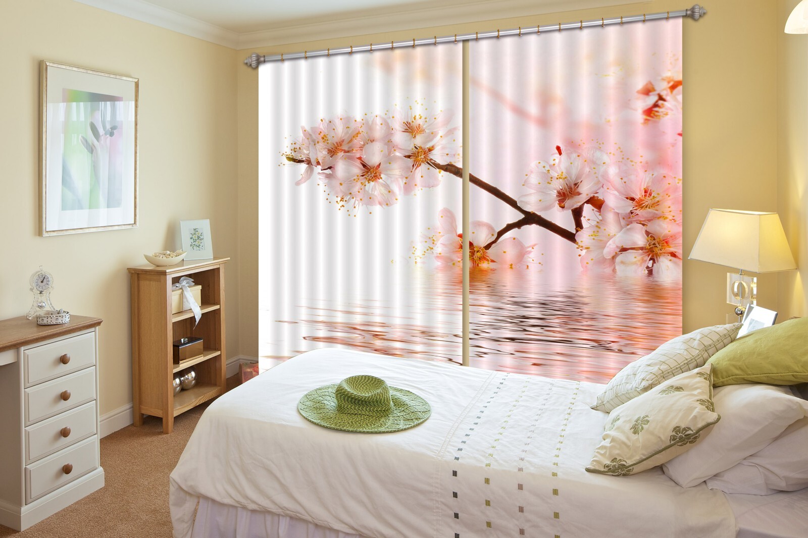 3D Peach Blossom ZHUA3148 Photo Curtain Window Blockout Fabric Amy 2023