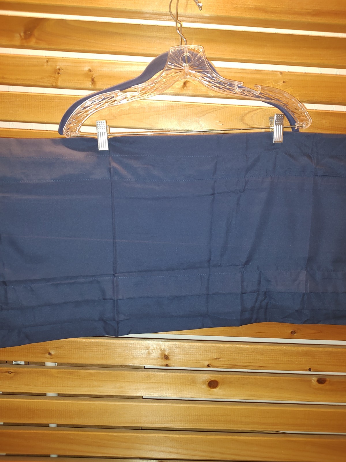 NEW Navy Valance 58″ W x 13″ Long Holden 3 Pleat Tier bottom Design