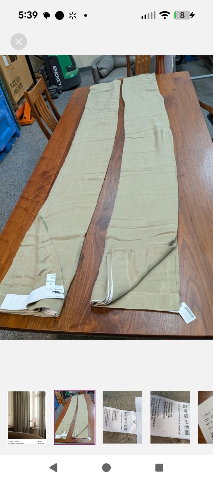 Nordic Knots The Sheer Linen Curtain Panels Olive 106in Rod Pocket 101/115