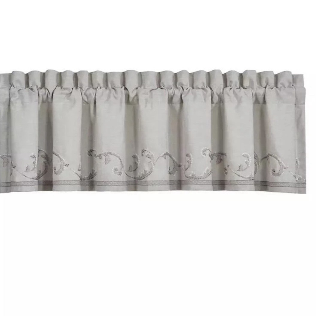 Pair of J. Queen New York Angeline Straight Valances 88” x 18.25” New