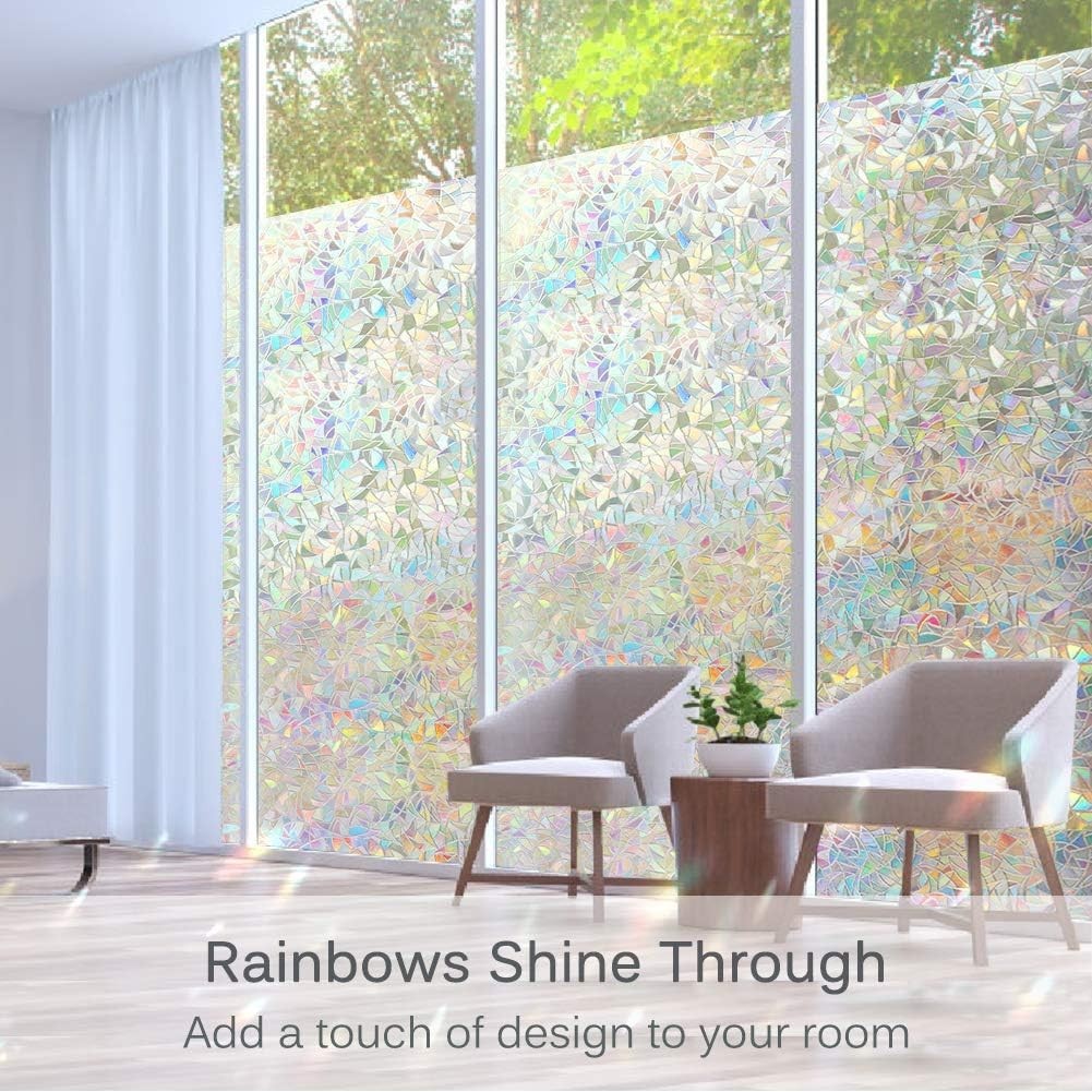 Eco-Friendly Static Window Clings for Privacy and Rainbow Light 23.6 » x 78.7 «