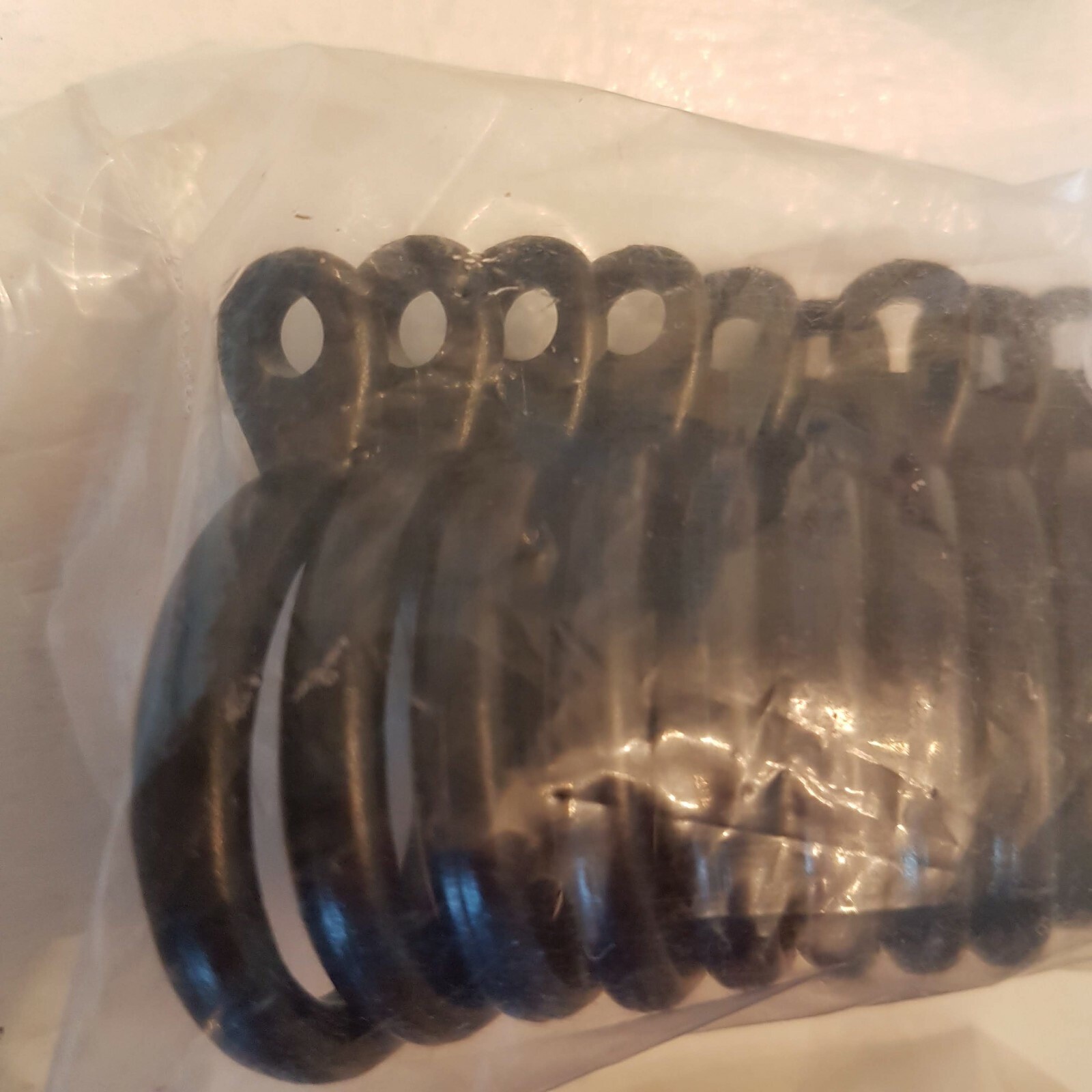1 3/8 in Drapery Curtain Eyelet Ring LOT 20 Black Plastic for 7/8 in or less Rod