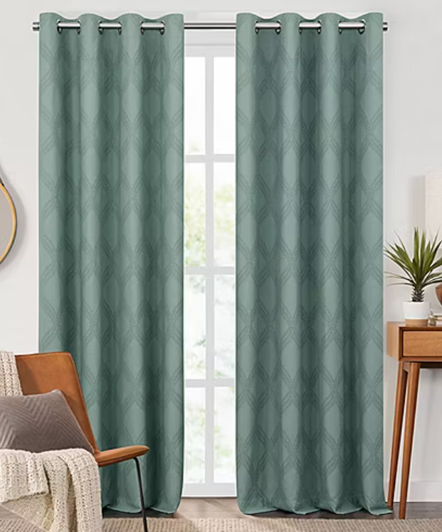 Fieldcrest Heritage Davina Intertwining Vines Blackout Curtain Panel 84″ Length