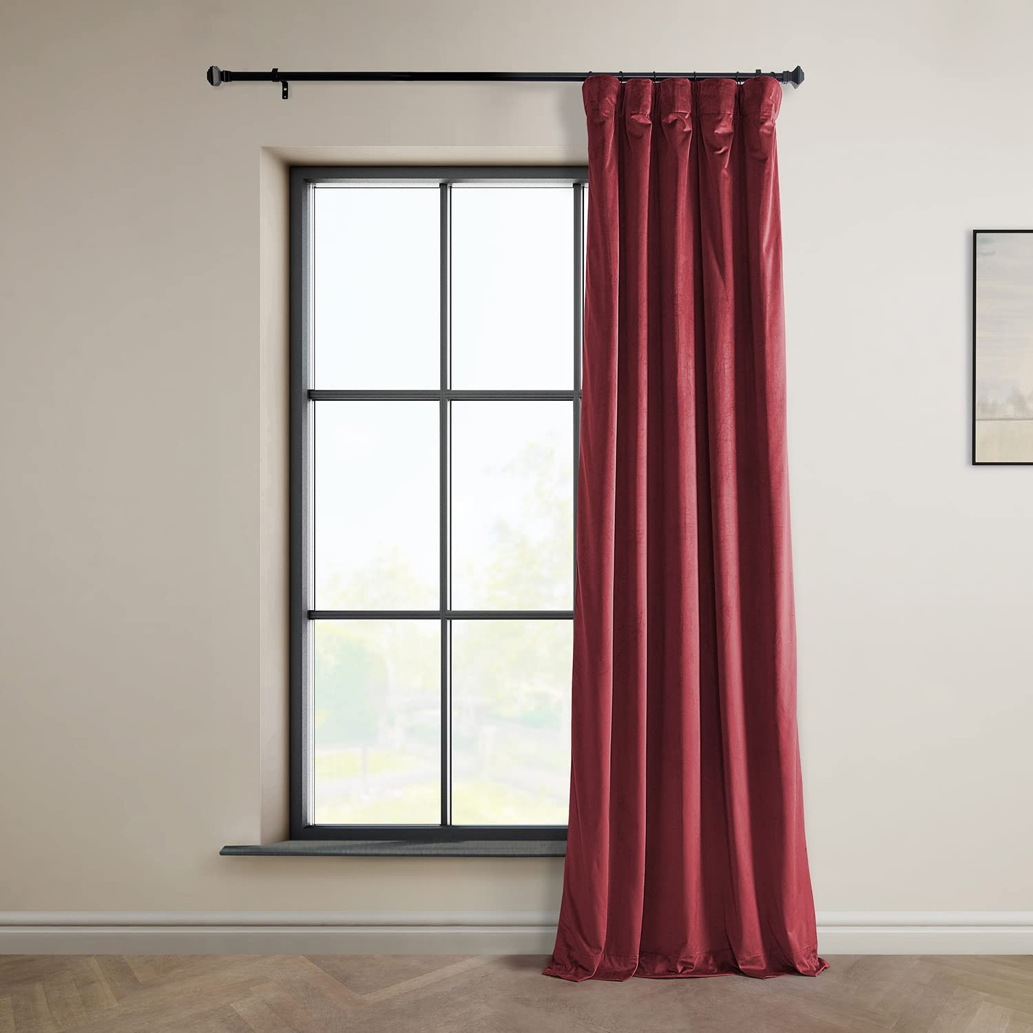 Heritage Plush Velvet Curtains, 244 Inches Long, Room Blackout Curtains for Sleep…