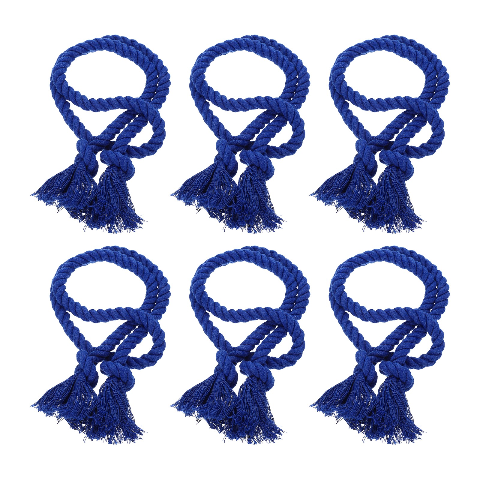6Pcs Curtain Tapes, 30″ Polyester with Tablecloths, Dark Blue for Decoration