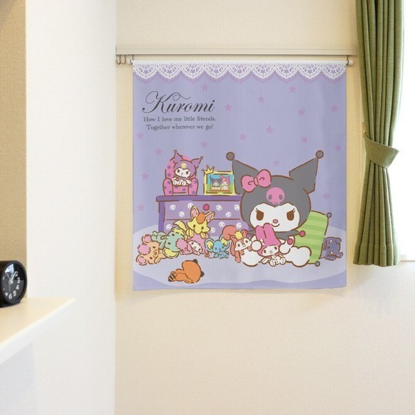 MADE in JAPAN Sanrio Kuromi Kawaii Short Doorway Curtain Tapestry Room Decor