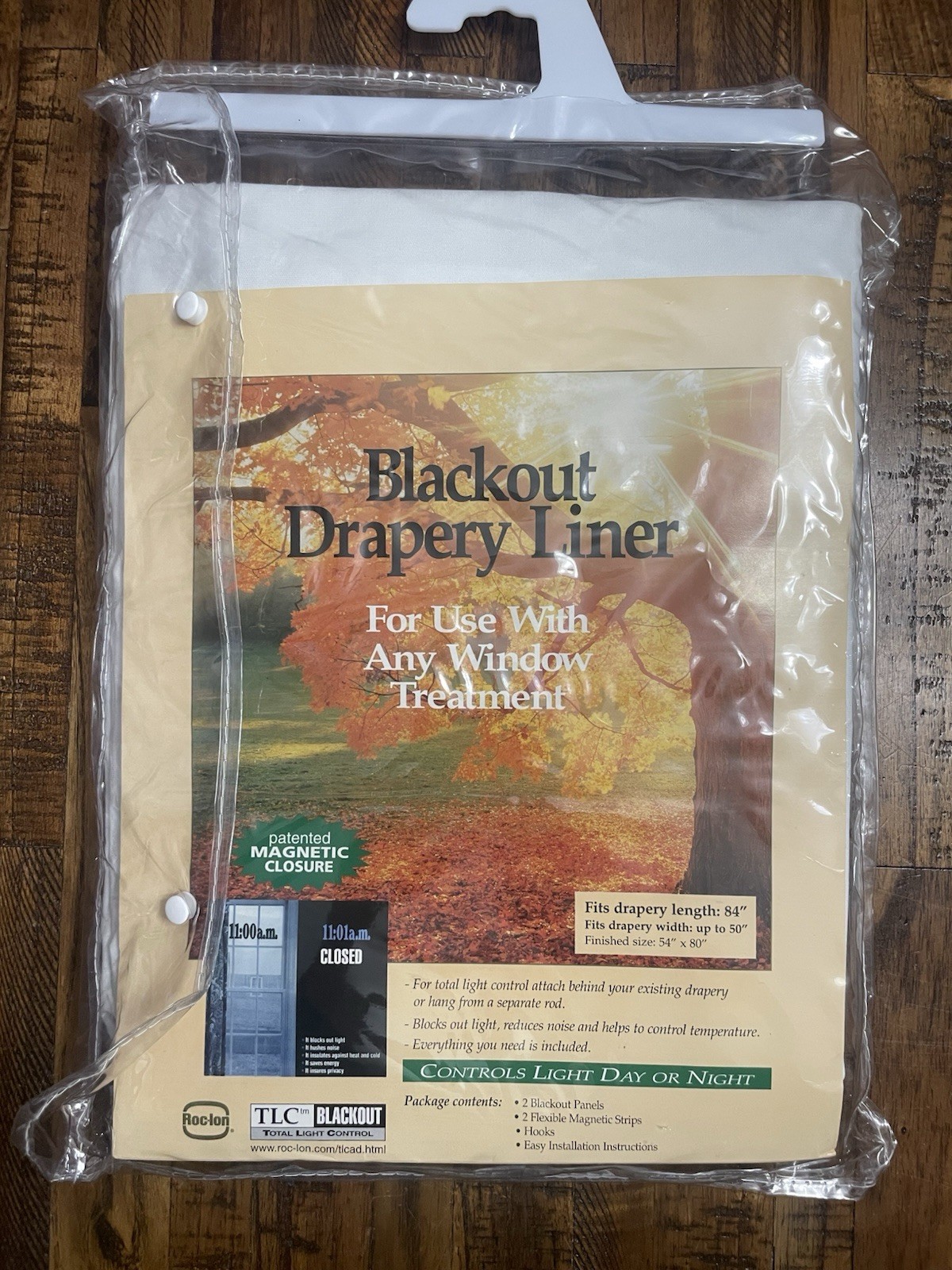Blackout Drapery Liner Roc-Lon TLC Magnetic Closure 54×80 NEW
