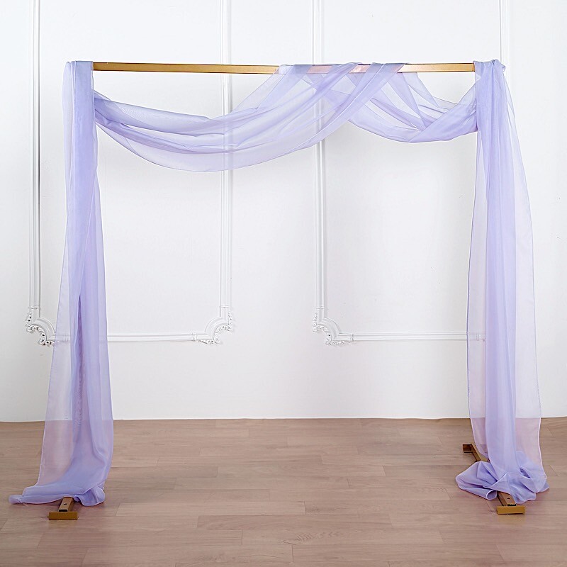 LAVENDER 18 ft Sheer Organza BACKDROP CURTAIN Window Drape Panel Decorations