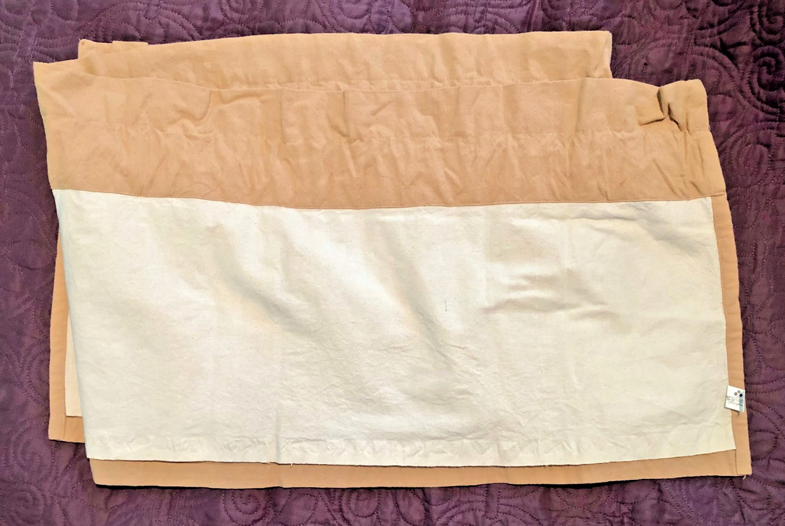 Traditional Rustic Beige Fall Autumn Leaves 45″ Cotton Lined Window Valance