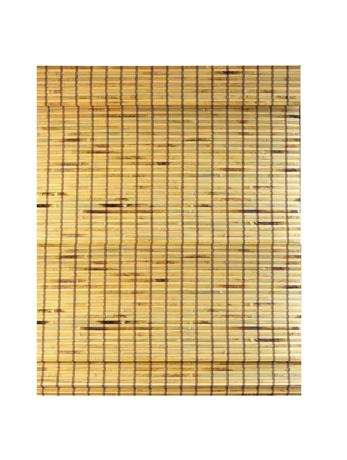 Cordless Light Filtering Bamboo Roman Window Blind Sun Shade with Valence -Khaki