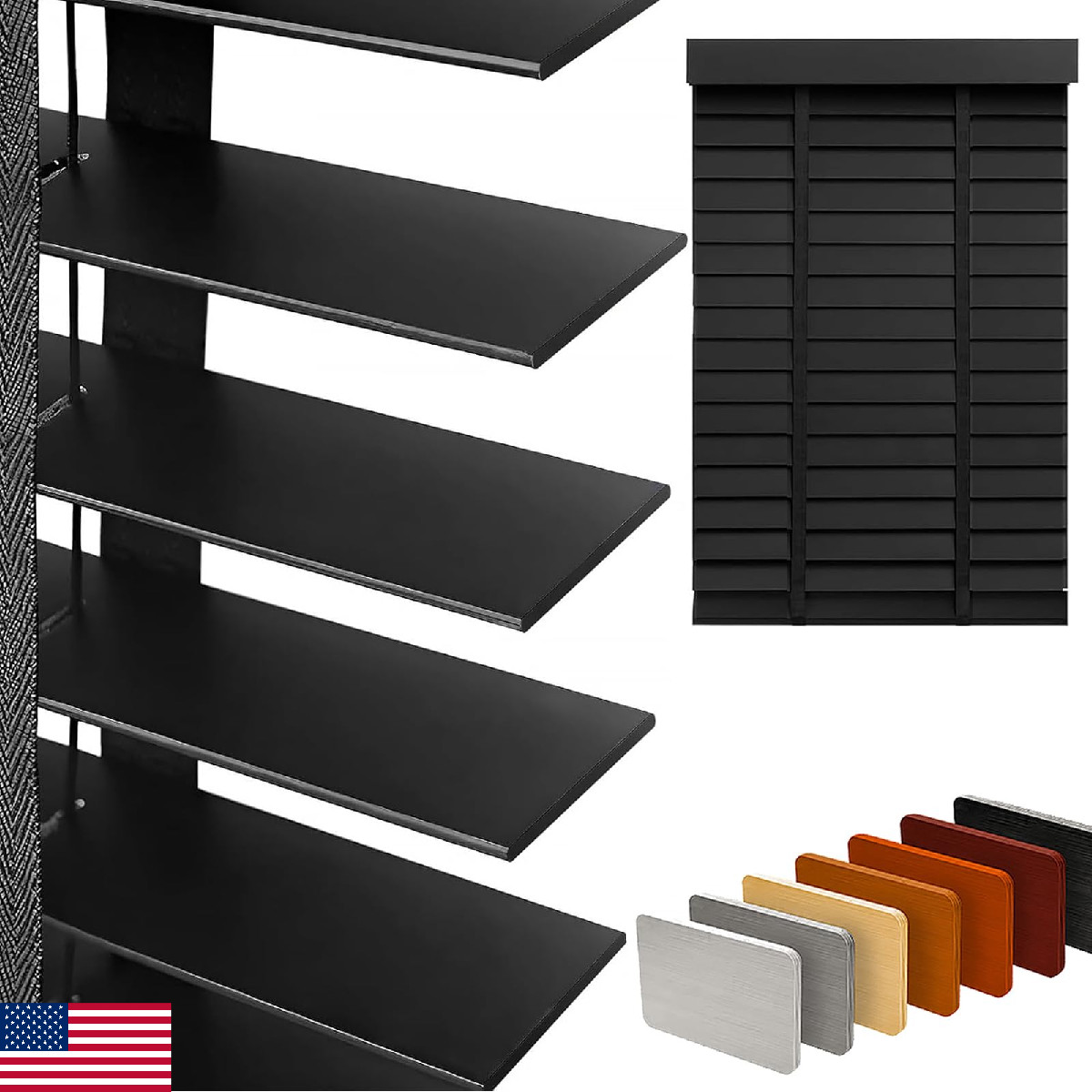 Yuuniqex 2 Slats Wood For Indoor Windows Wooden Blackout Out Privacy Horizontal