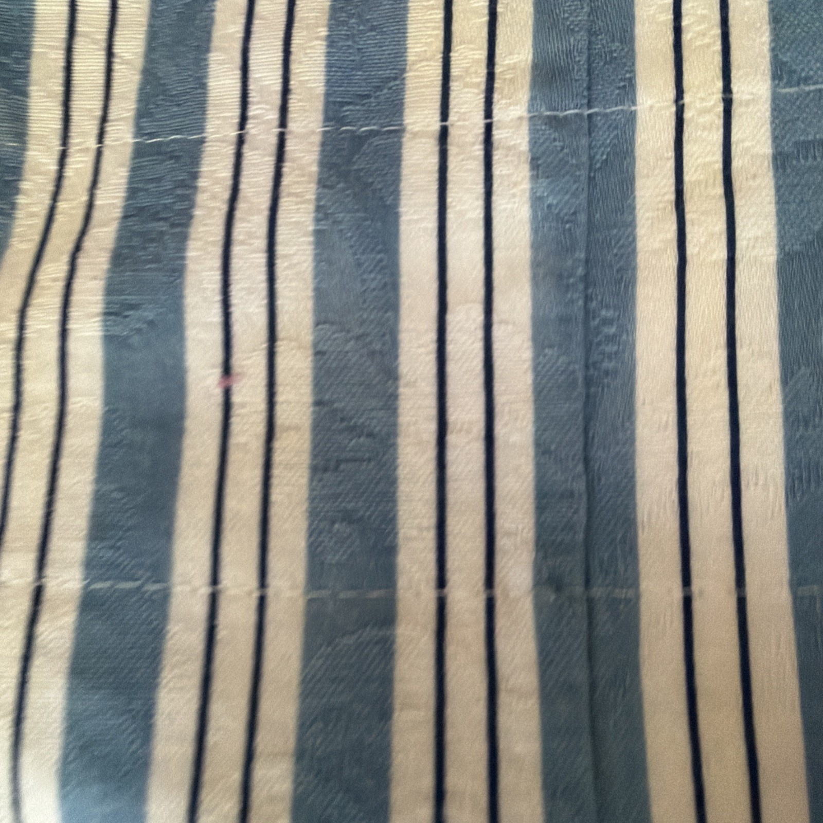 Waverly Blue & White Vertical Stripe Floral Embossed Valance 72” X 15” Lot Of 4