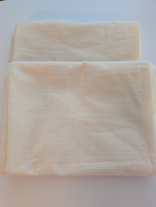 Voile Rod Pocket Window Sheers 84″ x 63″ Beige, Set of 4 Pairs