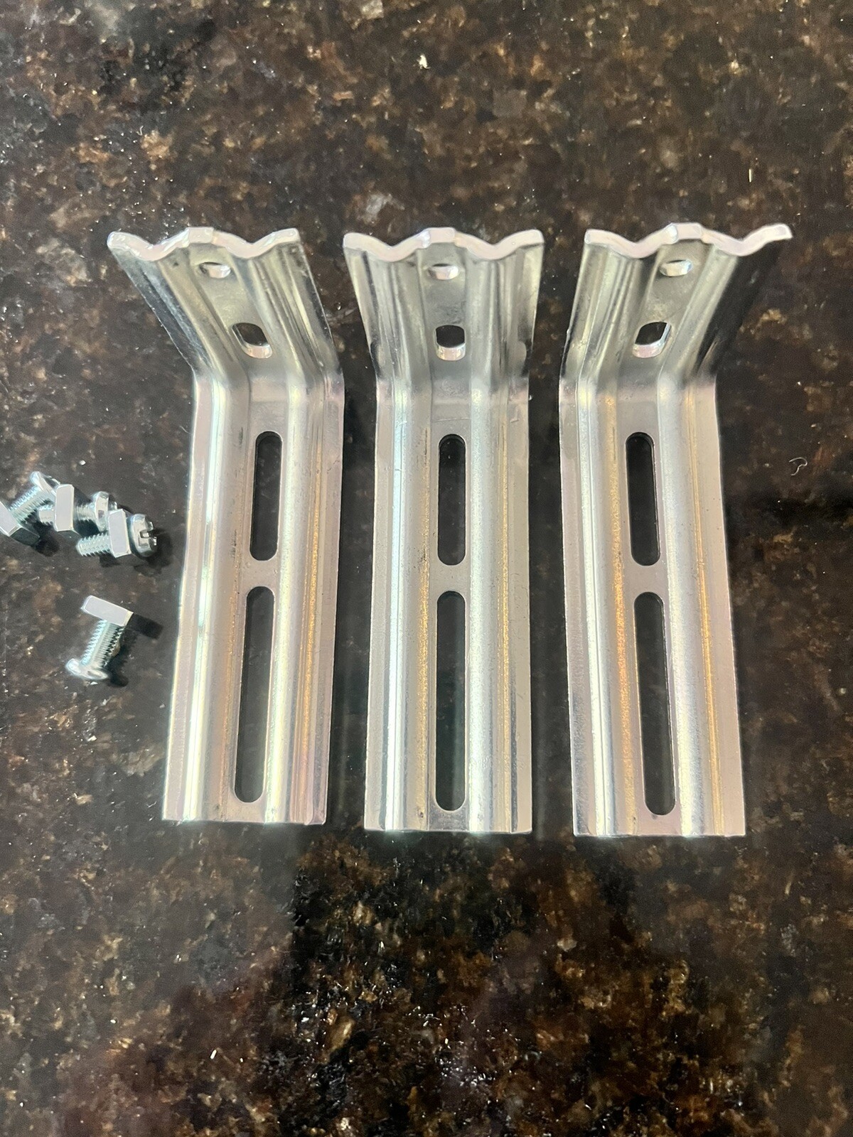 Set of 3 Vertical Blind 3.25 Inch Steel L Extension Bracket