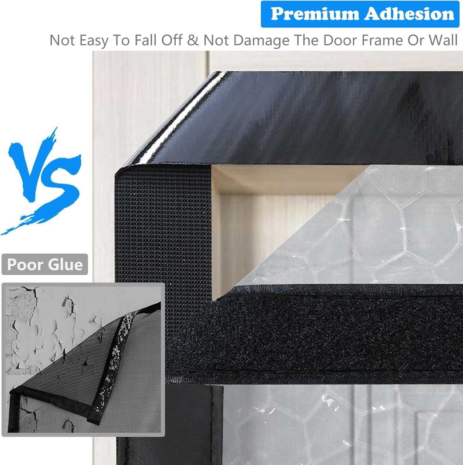 Magnetic Thermal Insulated Door Curtain Waterproof EVA Self-Closing Screen 38×82