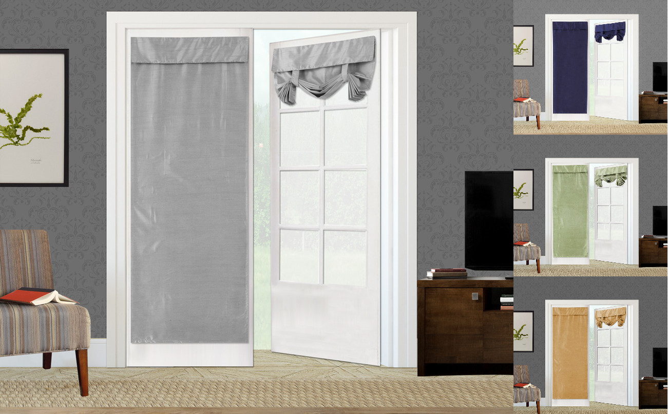NEW 1PC ELEGANT ROLL UP LINED BLACKOUT WINDOW CURTAIN FRENCH DOOR PANEL