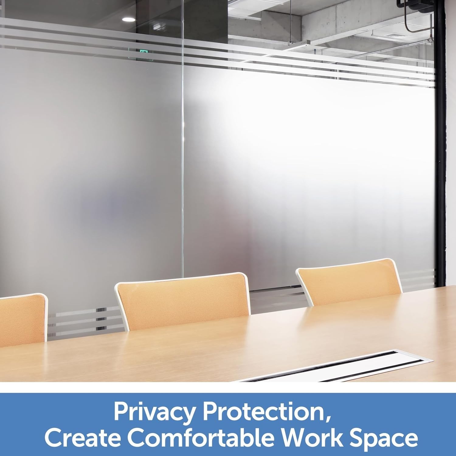 Frosted Window Privacy Film – UV Blocking & Heat Control, 23.6 x 78.7 Inch
