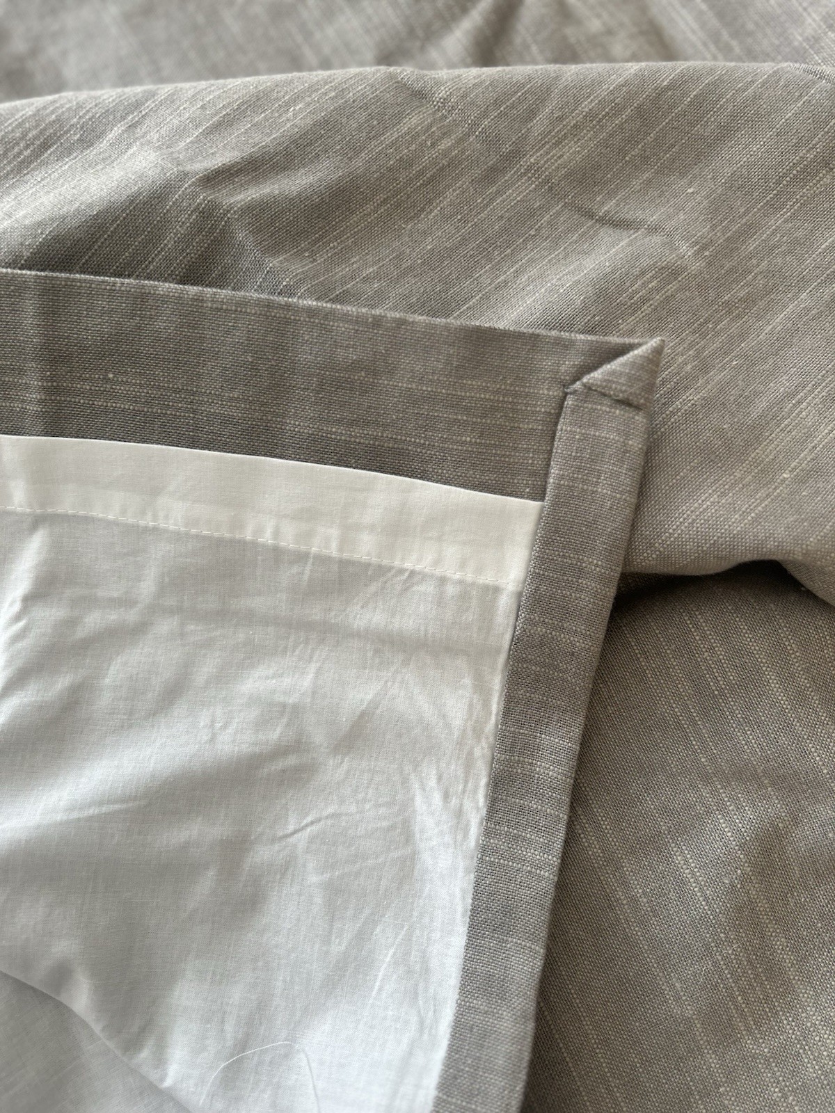 Pottery Barn Emery Linen Cotton Lined Curtain (1) 100″x120” Flagstone NWT READ