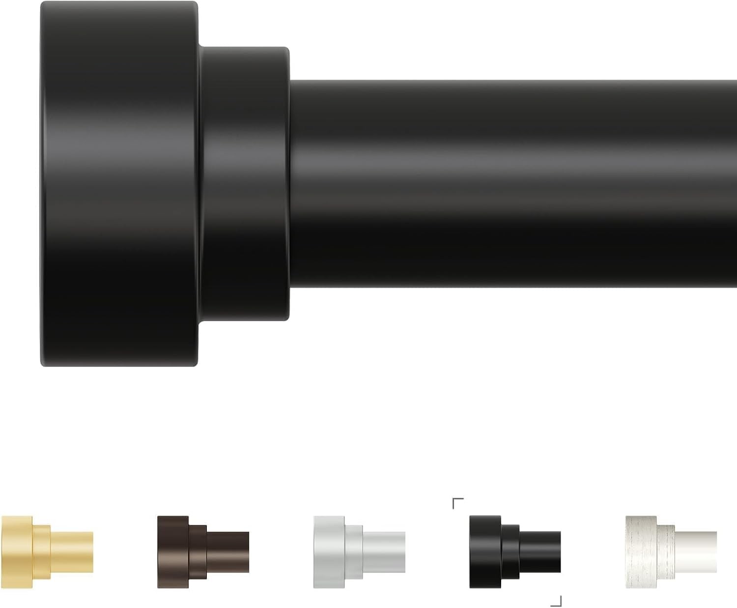 Extra Long Curtain Rods 120 to 170 Inch(10-14ft),1Inch Black Adjustable Extra