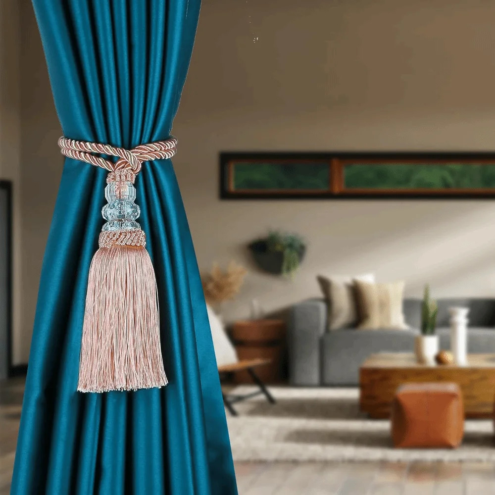 2 Pcs Vintage Curtain Tiebacks Handmade Elegant Curtain Holdbacks Modern Style T