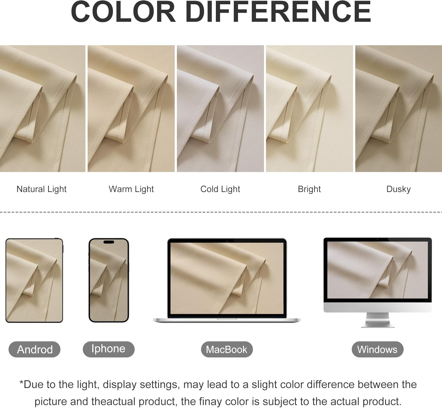Outdoor Curtains for Patio Waterproof Block Sunlight Thermal Insulated Privacy A