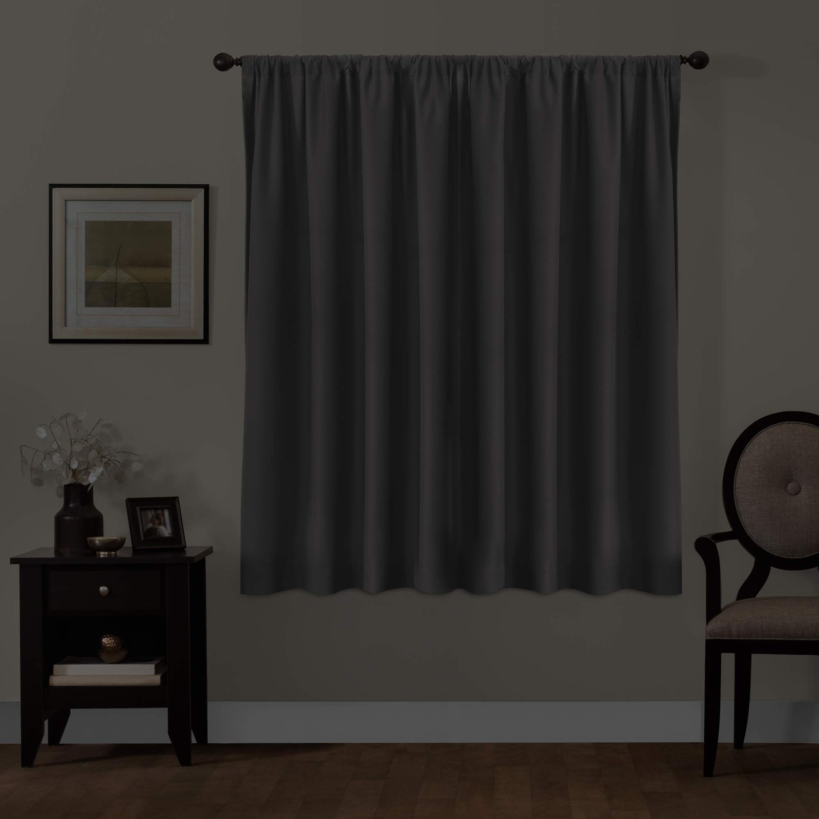 Maytex 100 Percent, 50 x 63 100% Blackout, Julius Smart Curtains Window Panel,