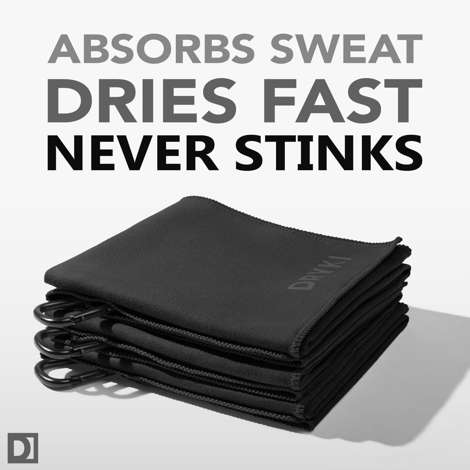 Sweat Absorbing Handkerchiefs – The 15″ x 15″, Black: Large Size, 3 Pack