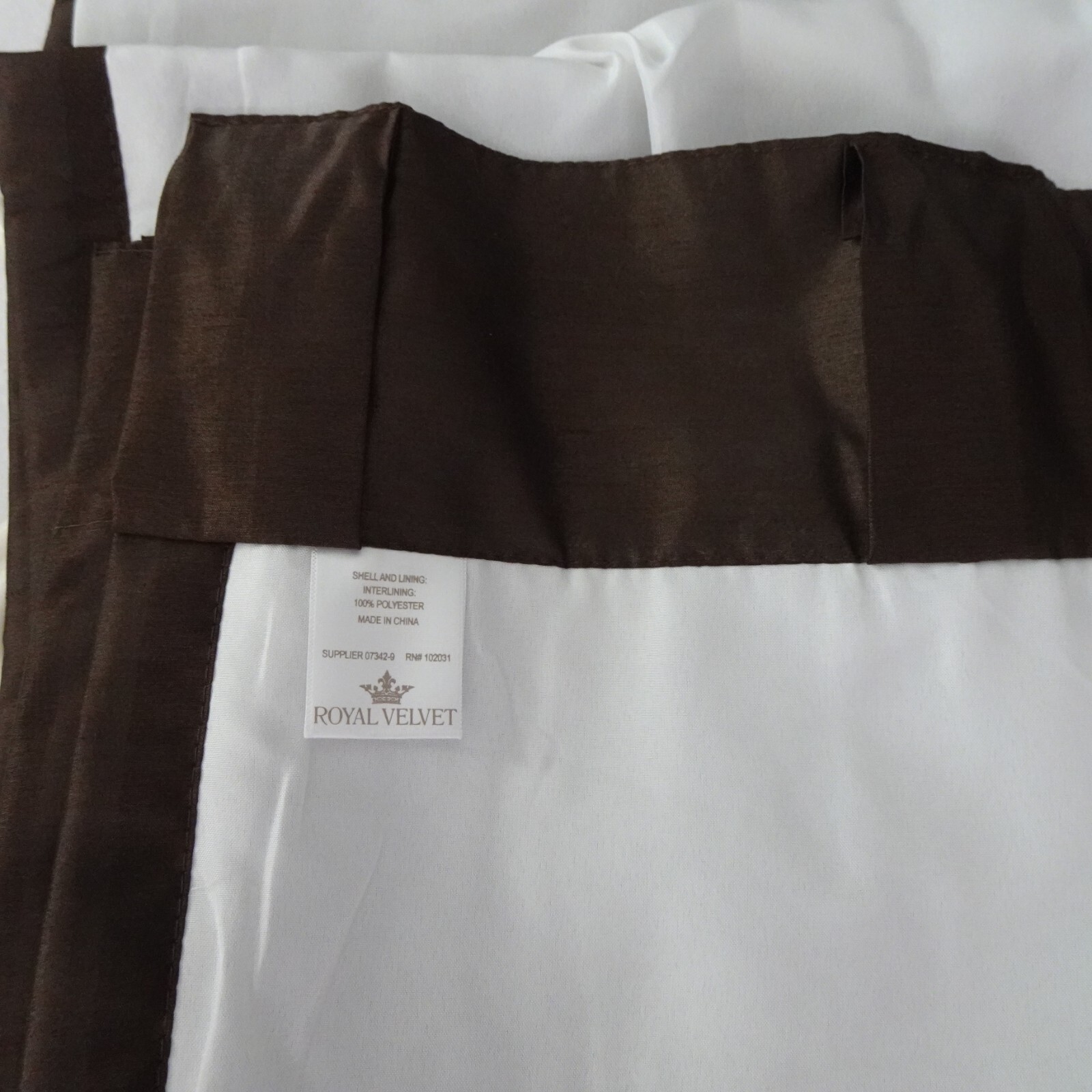Drapery Set Long Brown Lined TWO Panels 50 x 108″ Rod Pocket Drapes Curtains