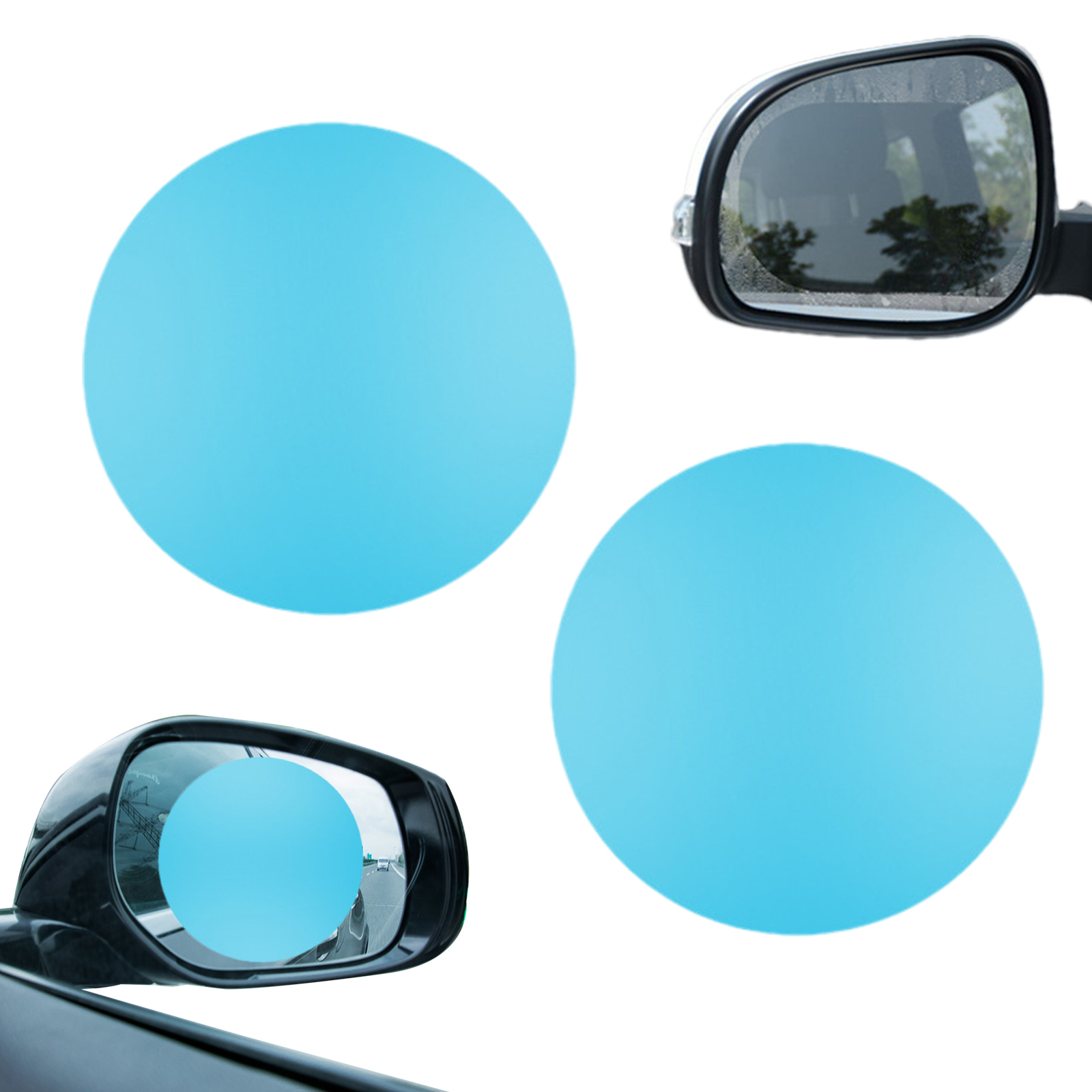 2PCS Anti Fog Mirror Film Car Rearview Mirror Guard Waterproof Rainproof Sticker