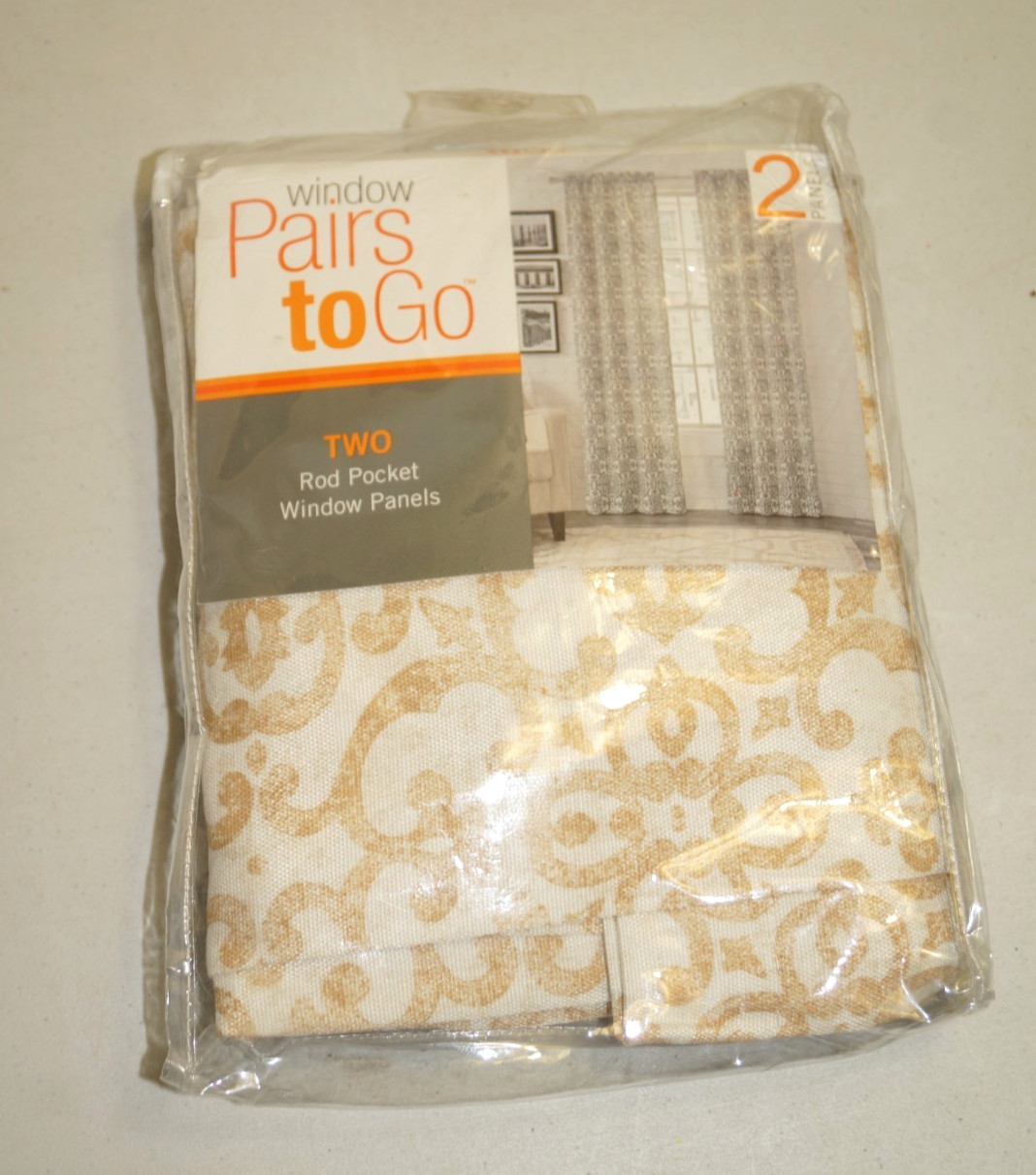 Window Pairs to Go Brockwell Panel Pair Set Wheat 56″×63″ Rod Pocket