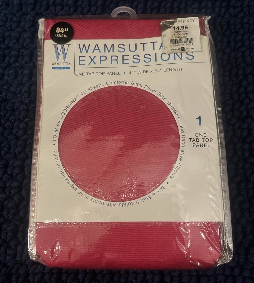 Wamsutta Expressions One Tab Top Panel 41″ wide X 84″ Long-new Sealed-S1