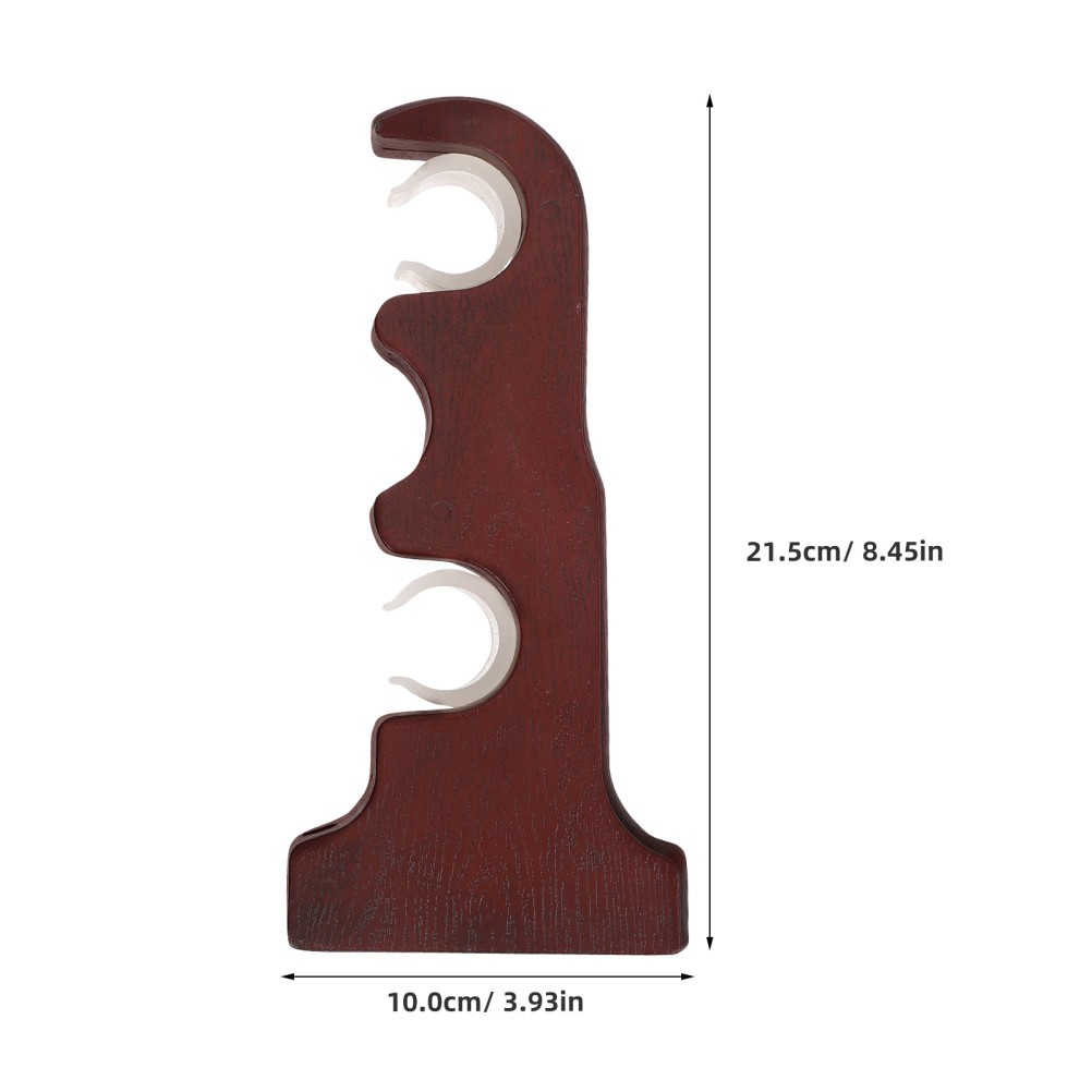 2Pcs Light Brown Curtain Rod Brackets Heavy Duty Double Rod Holders for Home Use