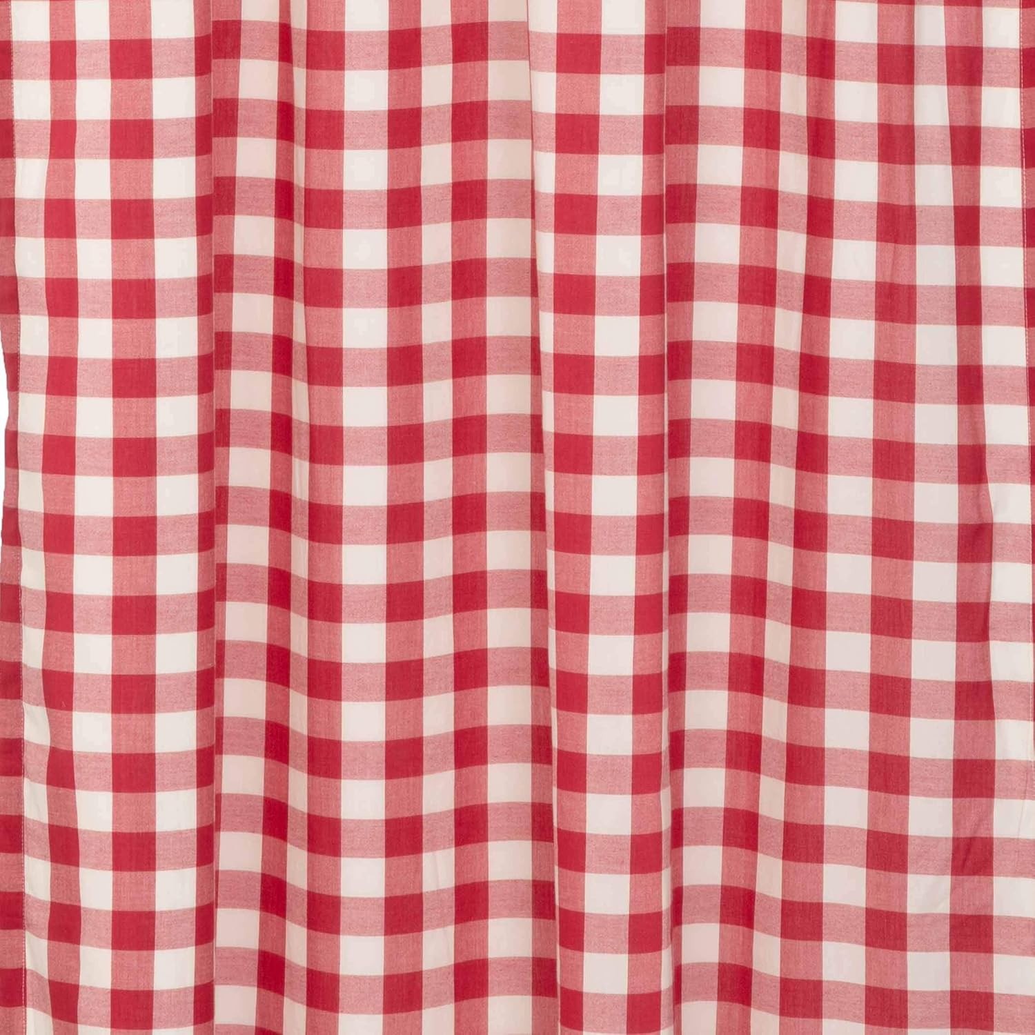 Annie Buffalo Check Cotton Farmhouse Curtains Rod Pocket Drawstring Ties