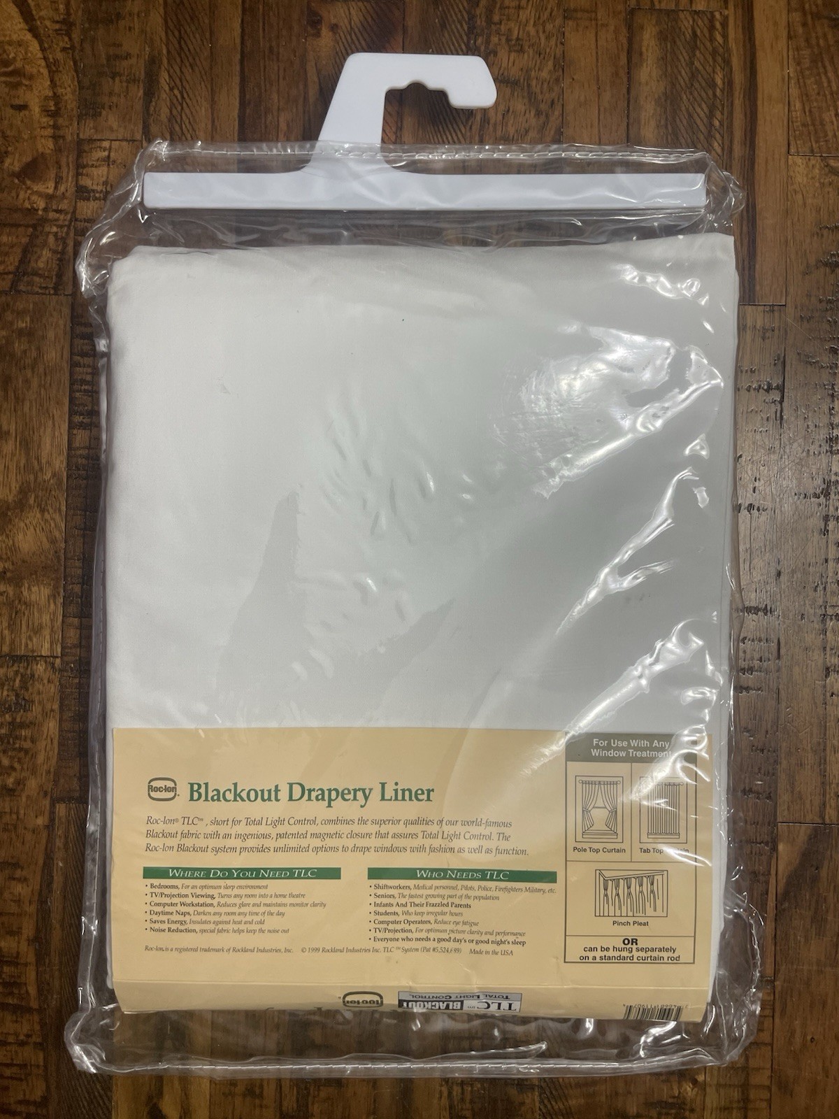 Blackout Drapery Liner Roc-Lon TLC Magnetic Closure 54×80 NEW