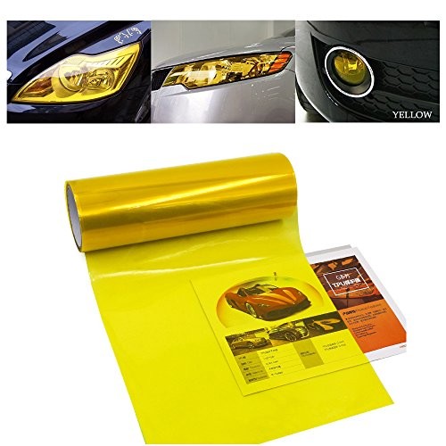 Car Light Tint Film Headlight Fog Light Taillight Tinted Vinyl Tail 1PC Yellow