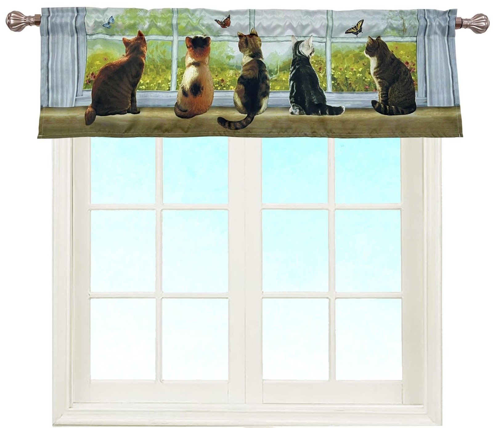 Blackout Valance Curtains for Kitchen/Bathroom/Living Room/Bedroom Privacy De…