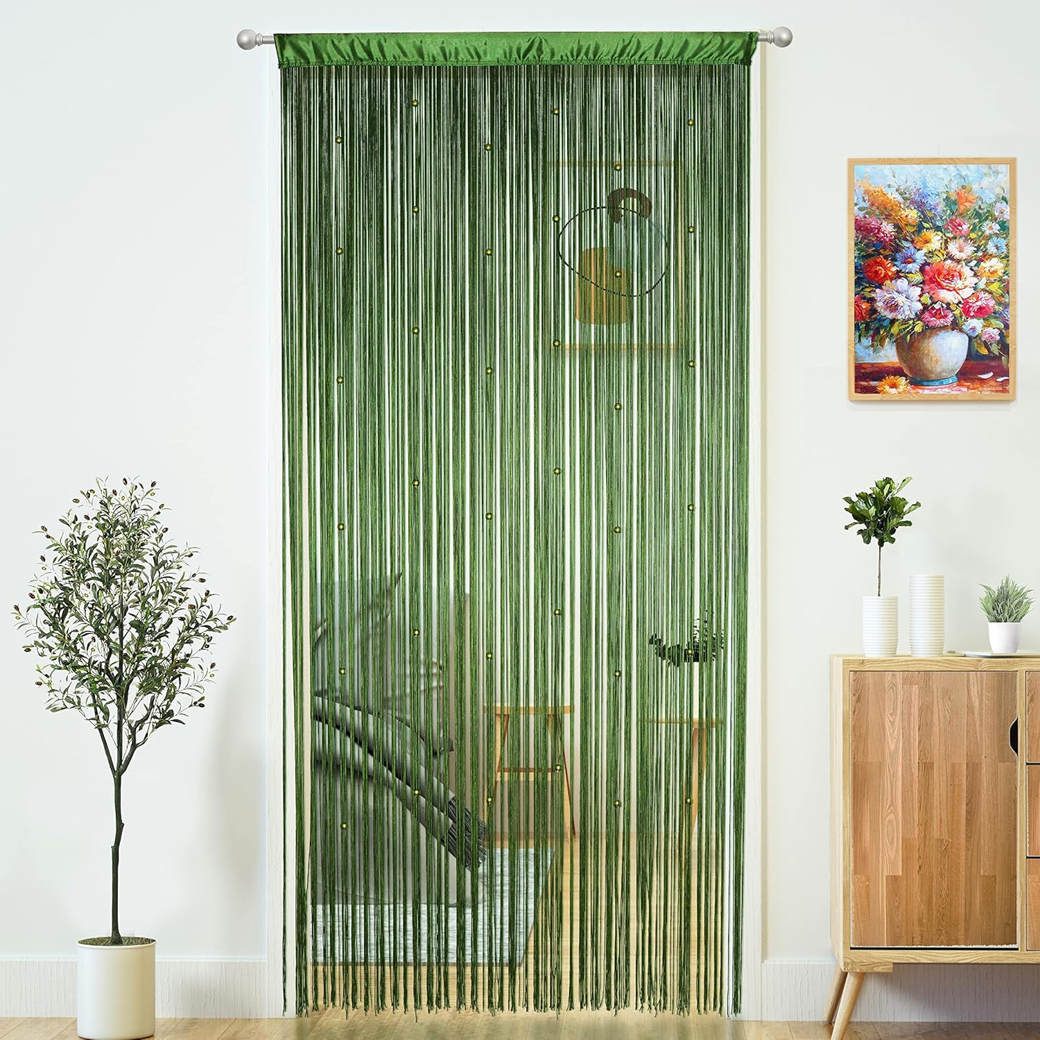Beaded Curtain Door String Curtains for Doorways Tassels Beads Hanging Fringe Hi