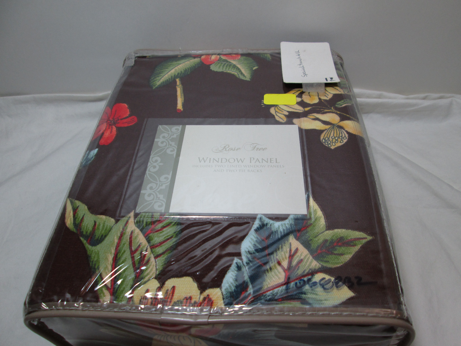 Rose Tree Queensland Floral Lined Pole Top Window Panels Two 48×86 With Tiebacks