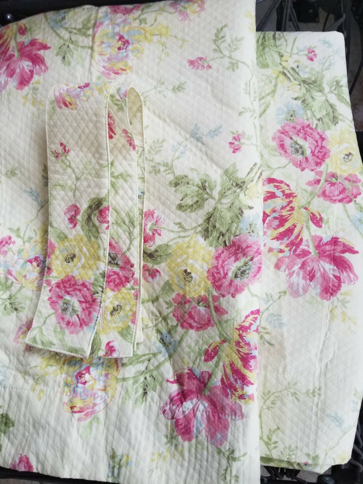 Pair of Mary Jane’s Home Floral Heavy Lined Curtain Panels w/Ties New 41×84