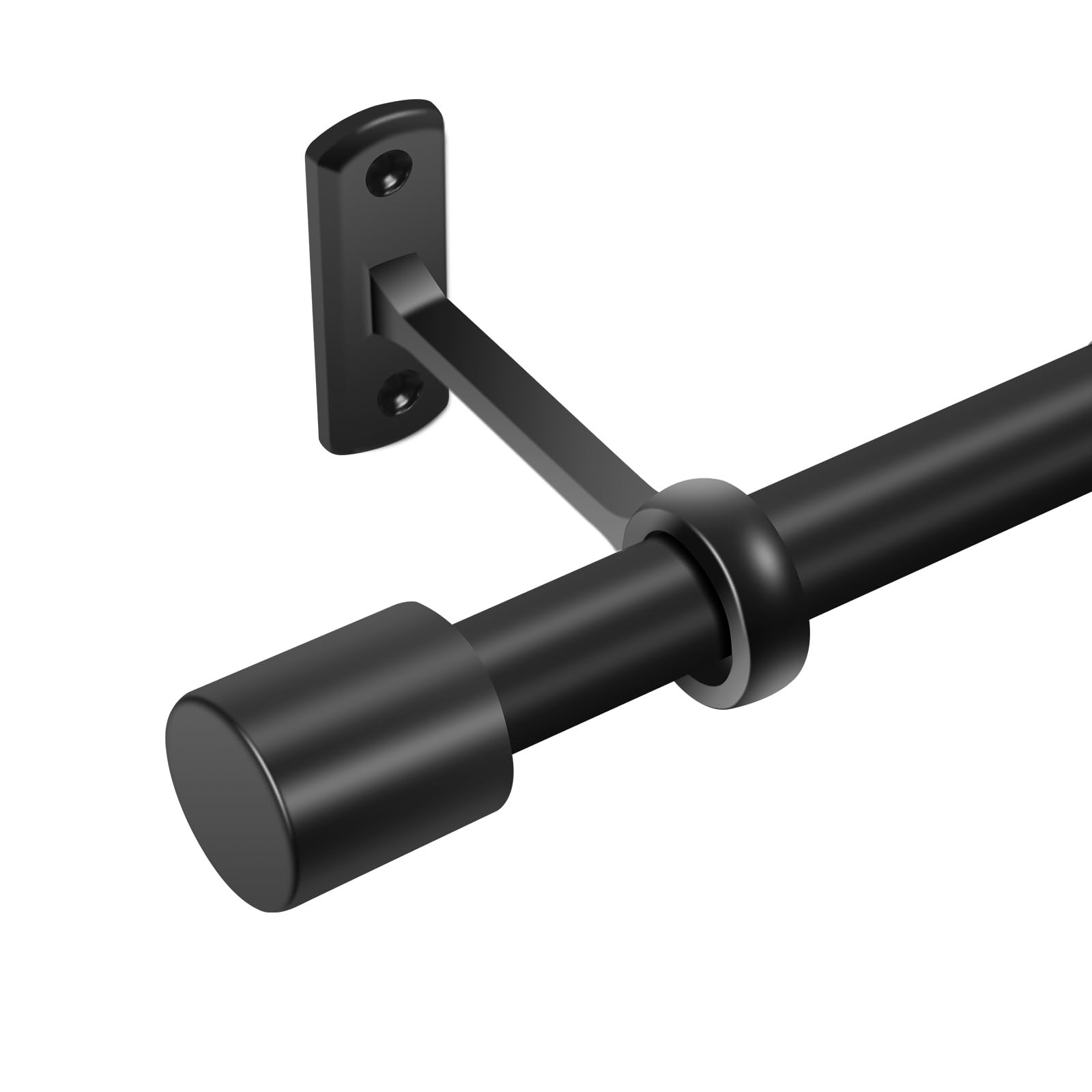 Extra Long Curtain Rods for Windows 120 to 240 Inches, Adjustable 1 Inch Blac