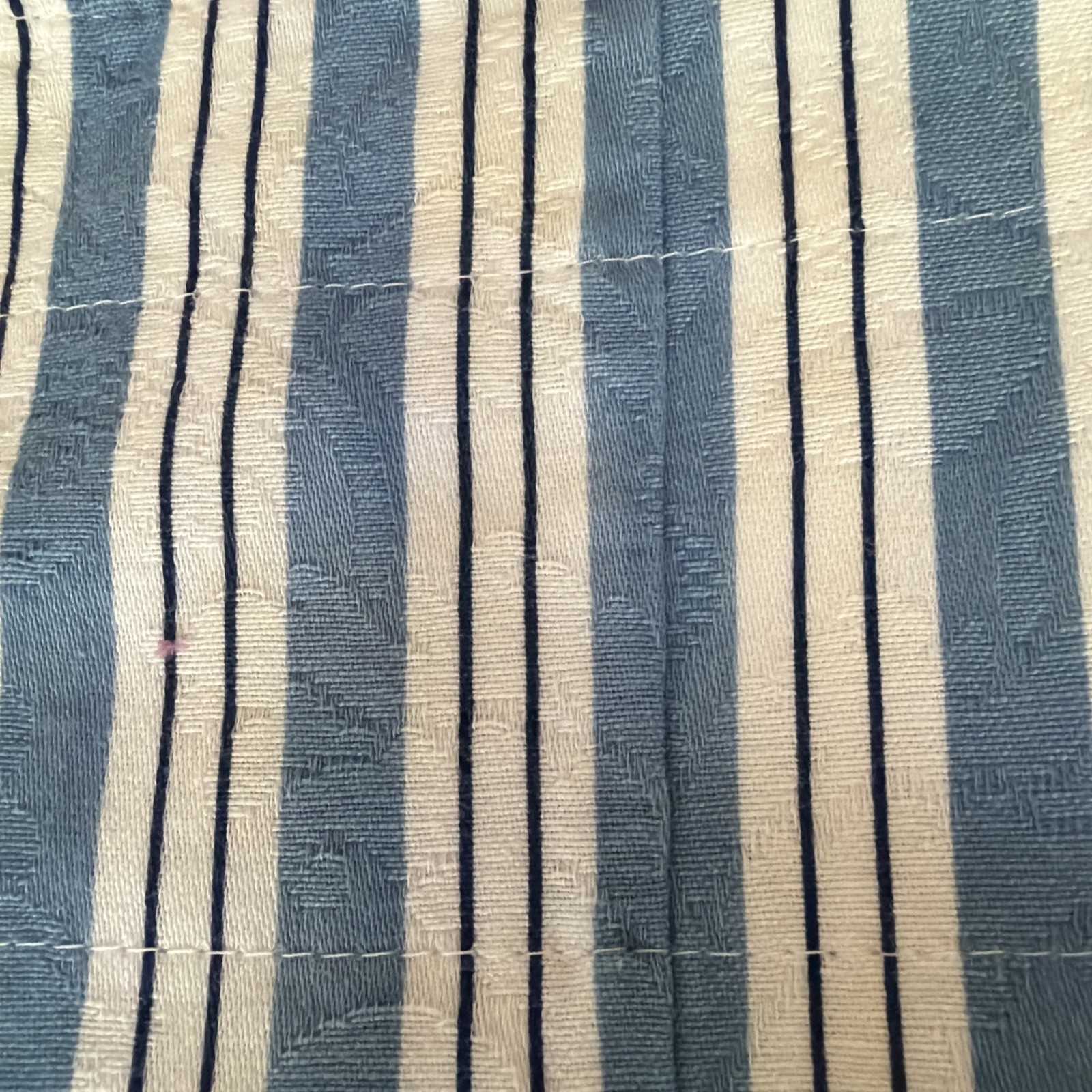Waverly Blue & White Vertical Stripe Floral Embossed Valance 72” X 15” Lot Of 4