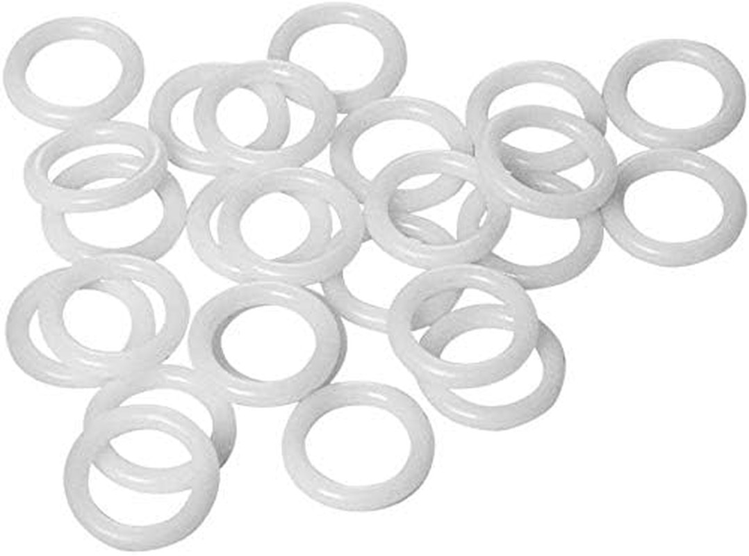 100pcs O Rings White Plastic Rings for Roman Shades 5/8″(16mm),Café Curtain Ring