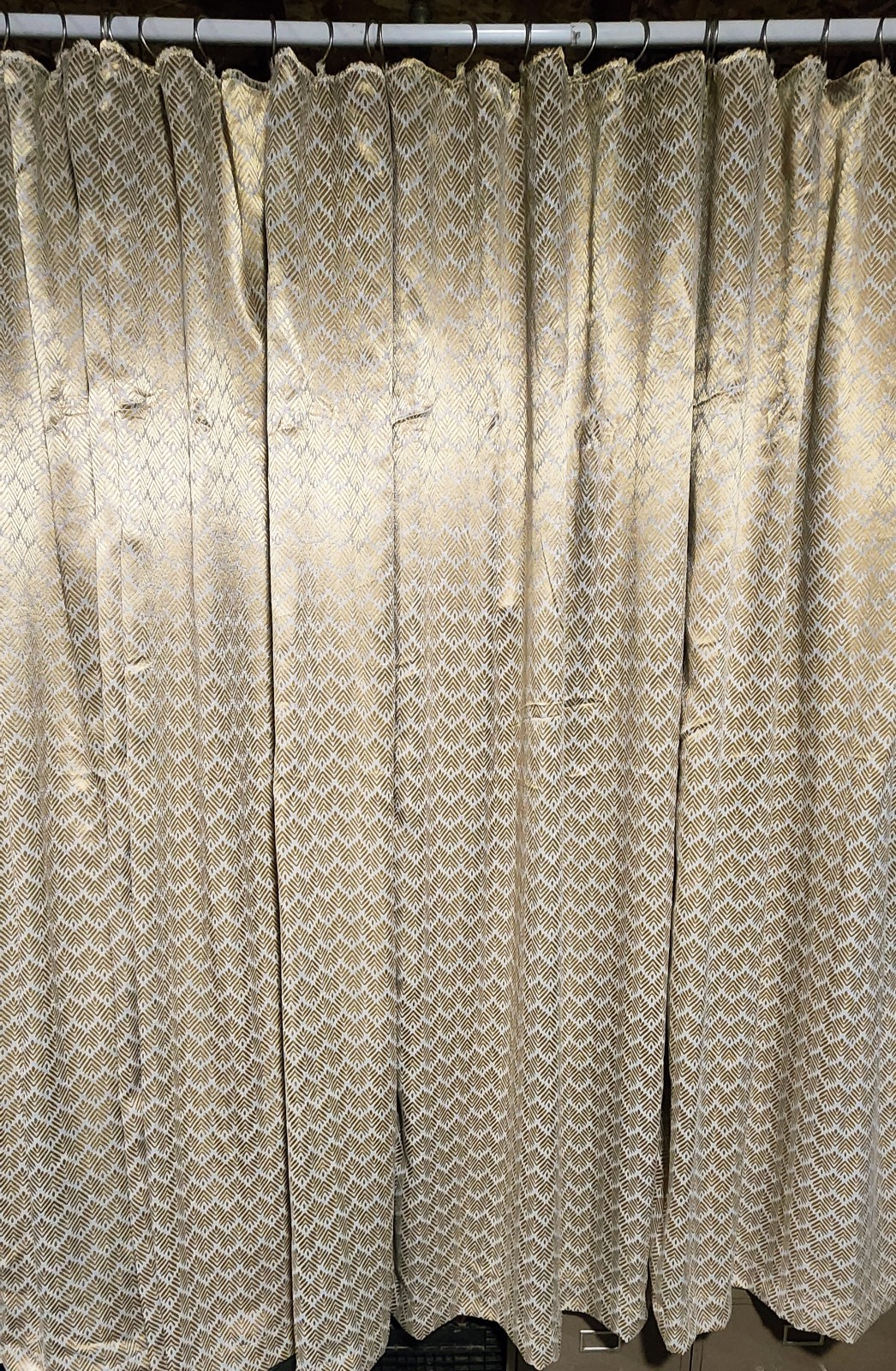 New 2 Panel Set of Gold Curtains /upholstery Fabric 1 Pair of Drapes (36 x 84)