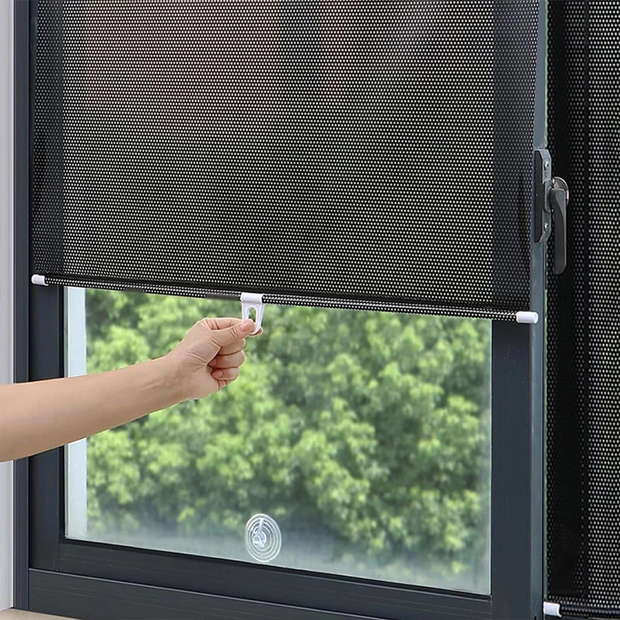 Roll Curtain Blackout Roller Blind Movable Terrace Blinds Curtains Inner Shutter