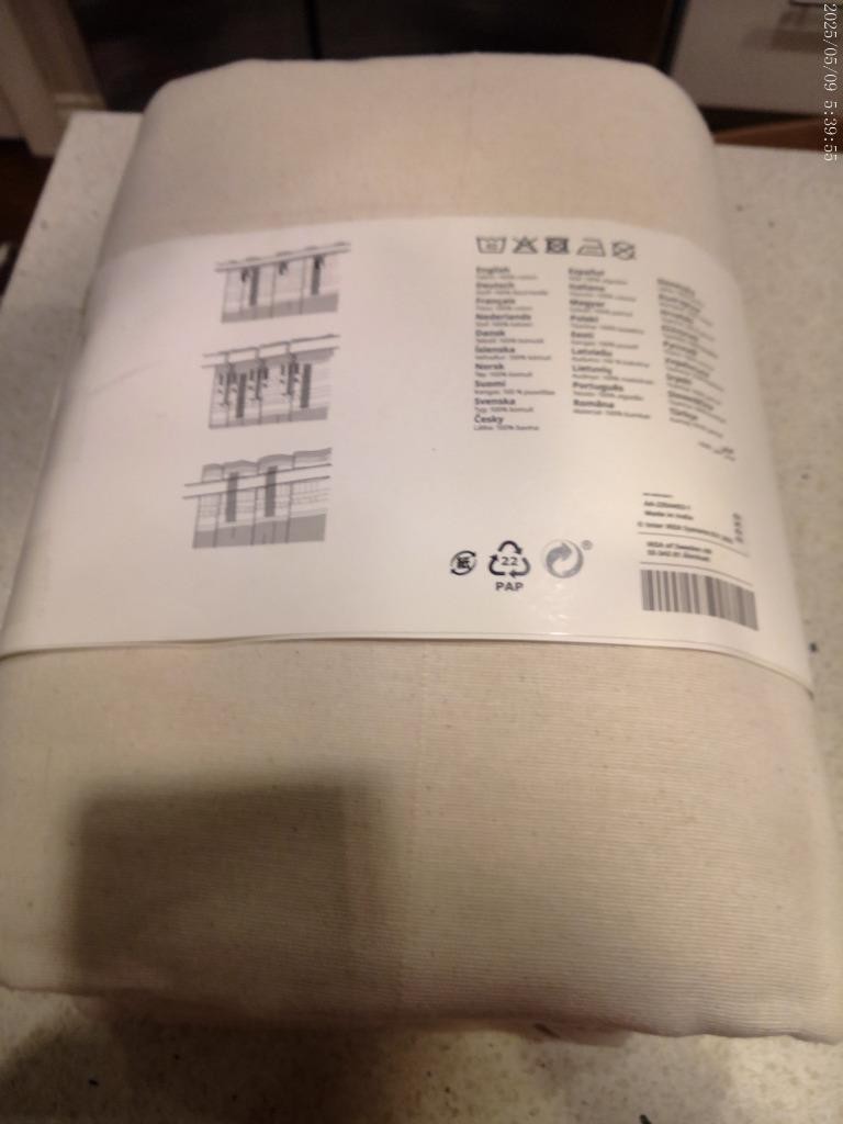 2 Ikea off-white Lenda curtain drapery panels 55″ x 98″ new in package low shpng