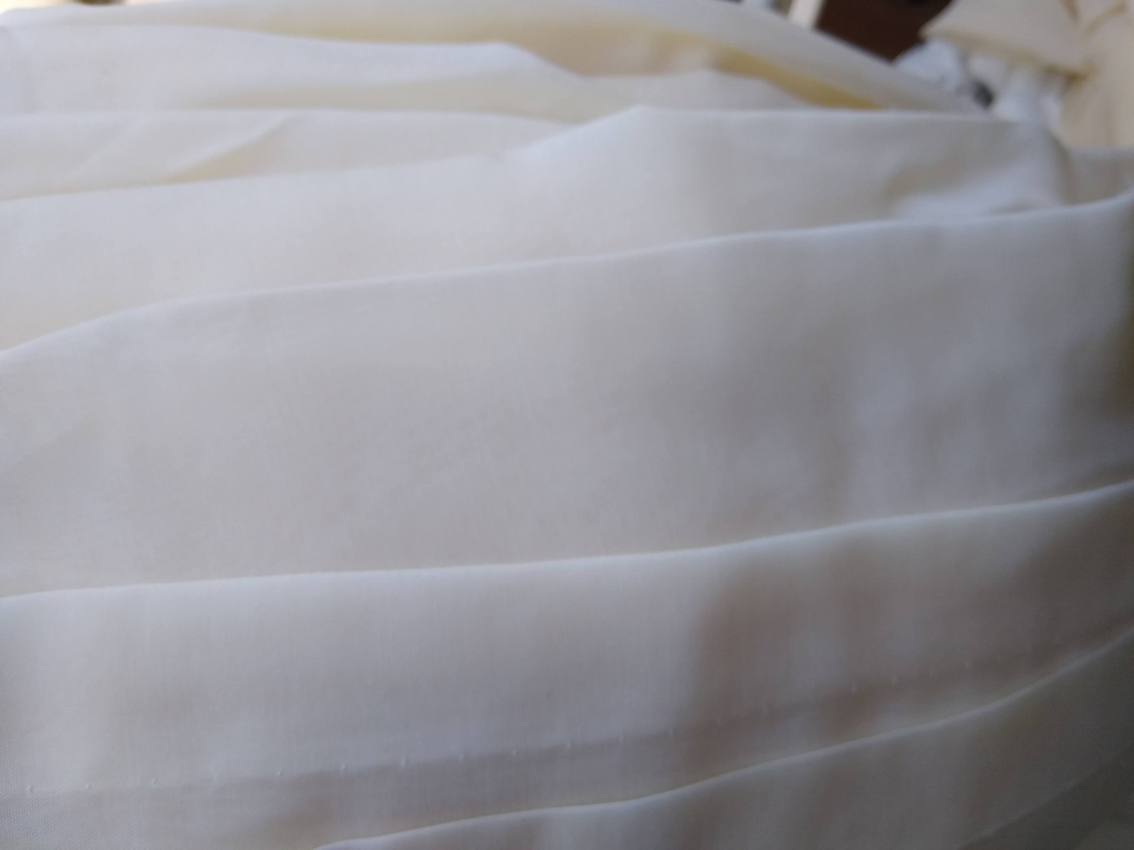 Pinch Pleated Sheer Curtains (2) 36×112″ Set Cream Ivory Panels