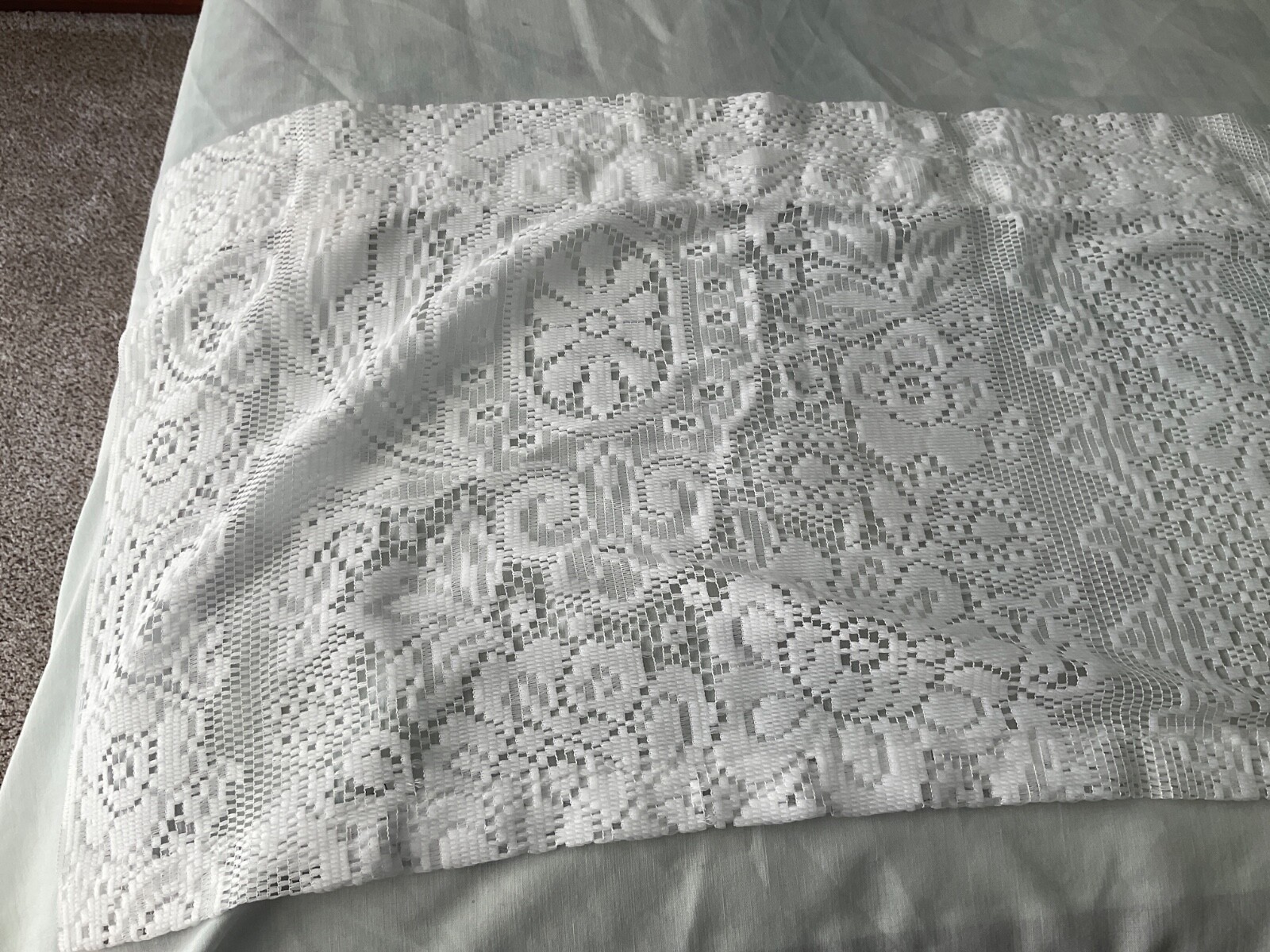 White Lace Polyester Valance 60” x 15.5”
