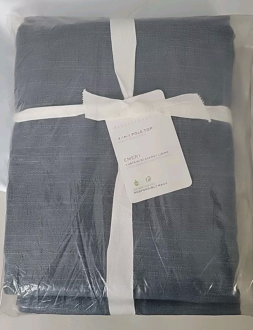 3-In-1 Pole Top Emery Curtain Blackout Lining 50″Wide × 96″Long Free Shipping