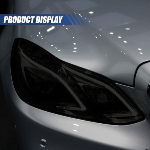 ZIMISI 11.88×48 Inches Car Headlight Tint Film, Self Adhesive Vinyl Dark Black