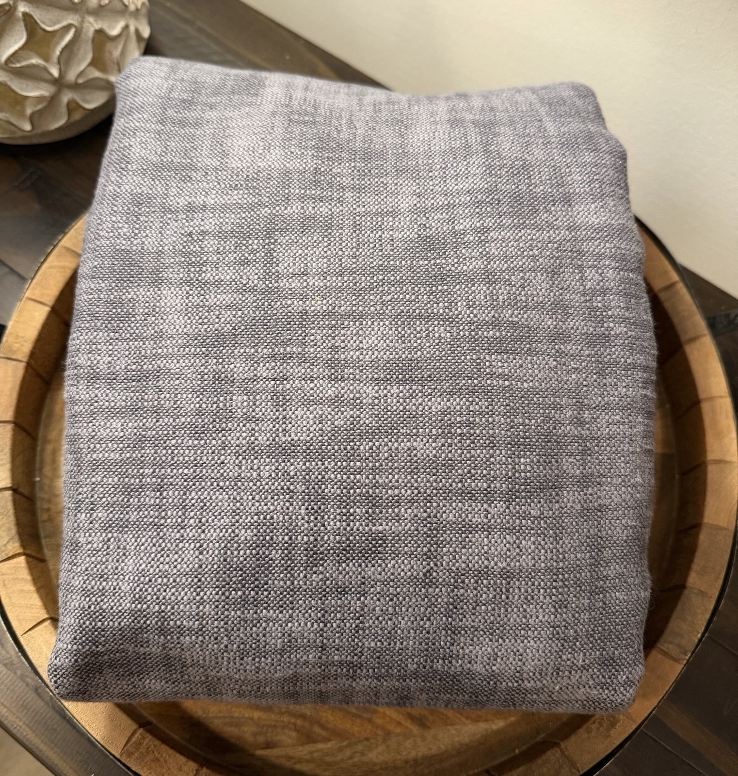 Pottery Barn Seaton Textured Blackout Curtain Drape Charcoal Gray 50”x108” NEW